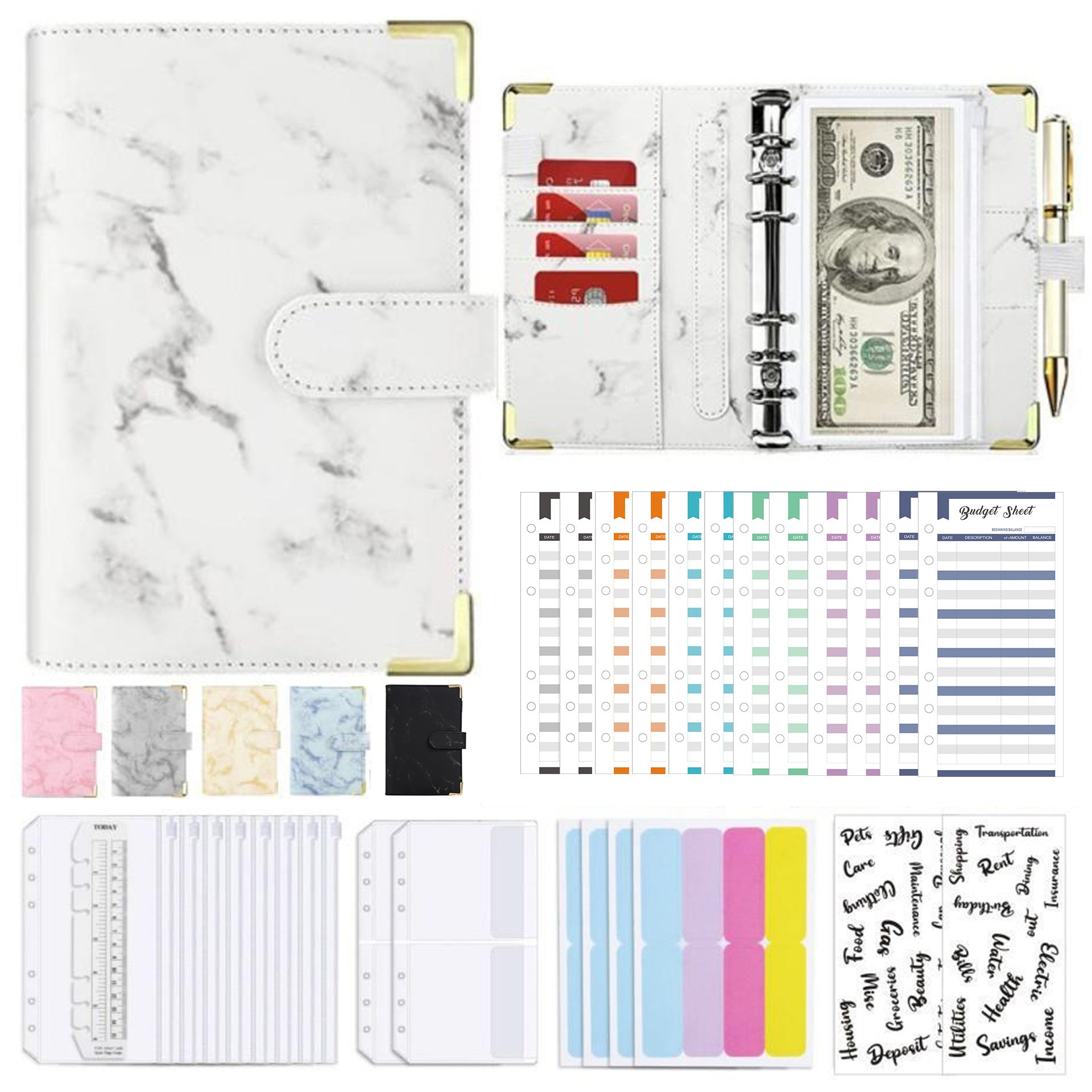 Wholesale Marble Grain Leather PU Notebook Set