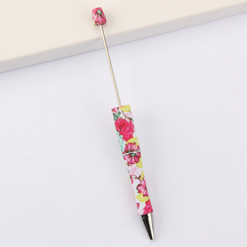 Wholesale Beadable Pens DIY for Beaded Cow Leopard Print Plastic Pen