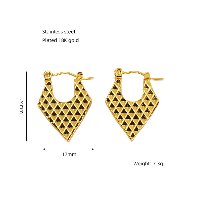 Wholesale Stainless Steel Vintage Türkiye Love Eyes Horn Bag Earrings