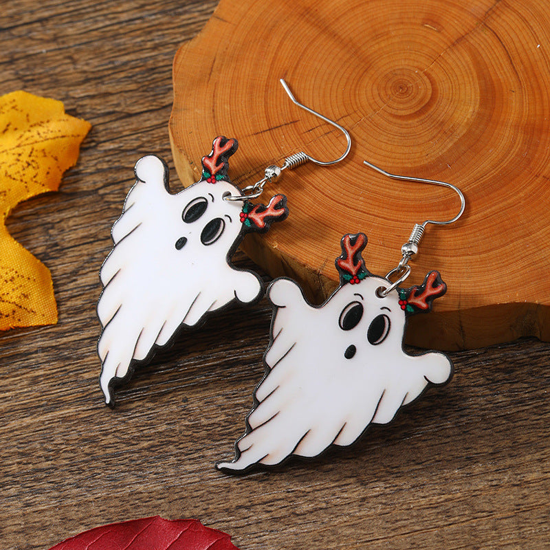 Wholesale Acrylic Christmas and Halloween Spooky Cute Earrings