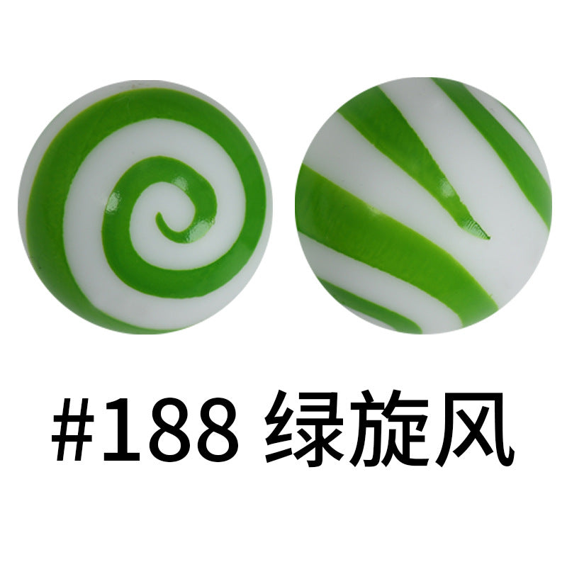 Wholesale 50pcs 16mm Print Silicone Beads Colorful Silicone Water Transfer Beads