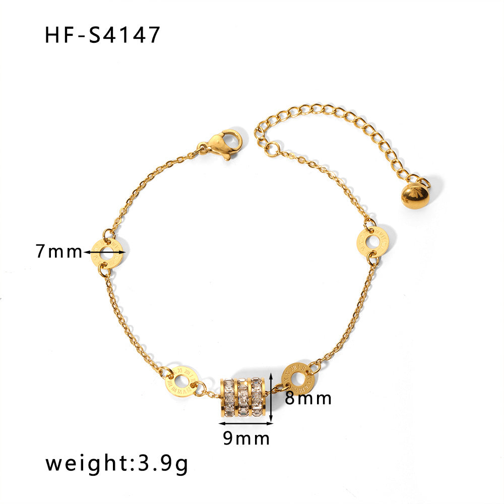 Wholesale Diamond Chain Heart Shaped Pearl Pendant Bracelet