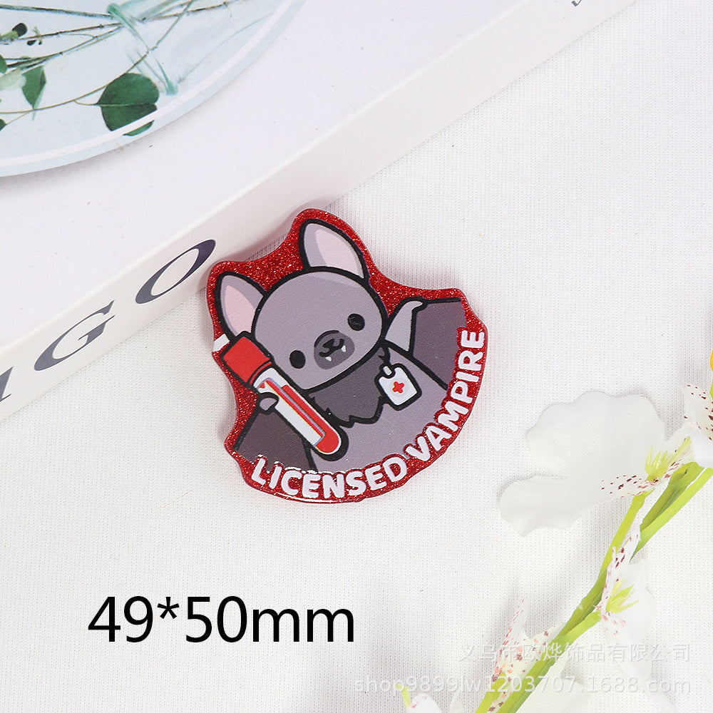 Wholesale 10pcs acrylic pin DIY patch accessories