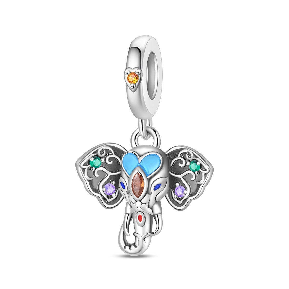 Wholesale Animal Elephant Cat Swan Silver Plated Charms