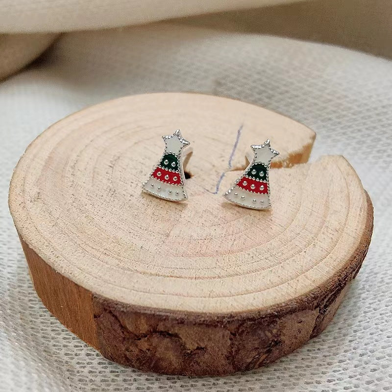 Wholesale Christmas Snowman Reindeer Mini Stud Earrings