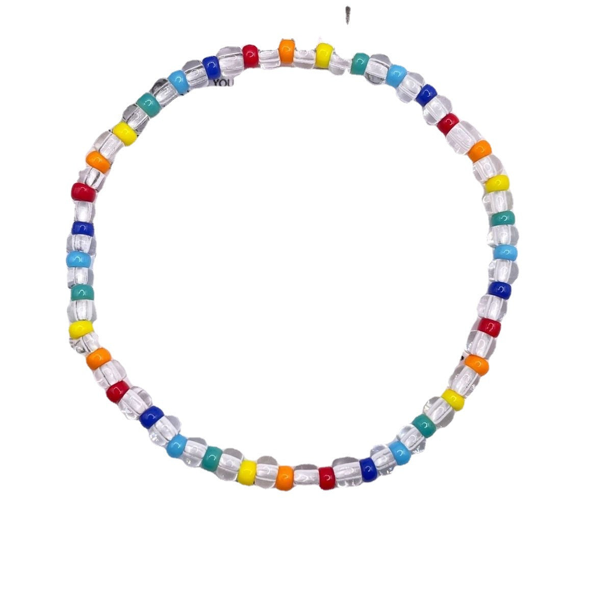 Wholesale Rainbow Glass Rice Bead Bracelet