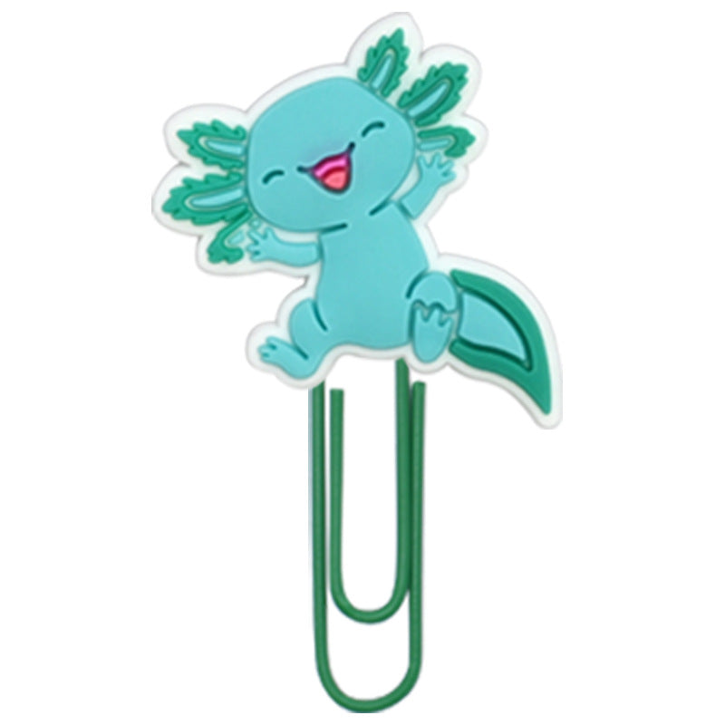 Wholesale Random 50pcs Cartoon Ocean Salamander Animal Paperclip Bookmark