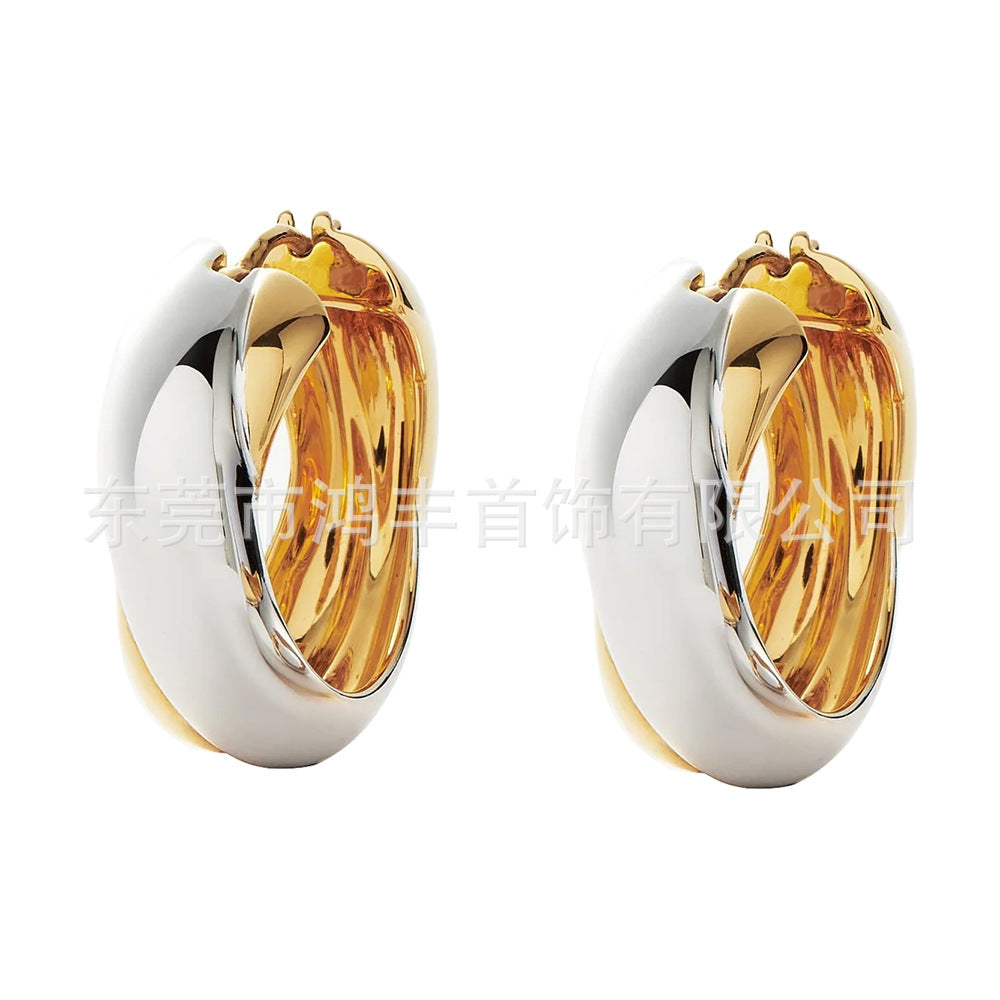 Wholesale Two-tone vintage earrings