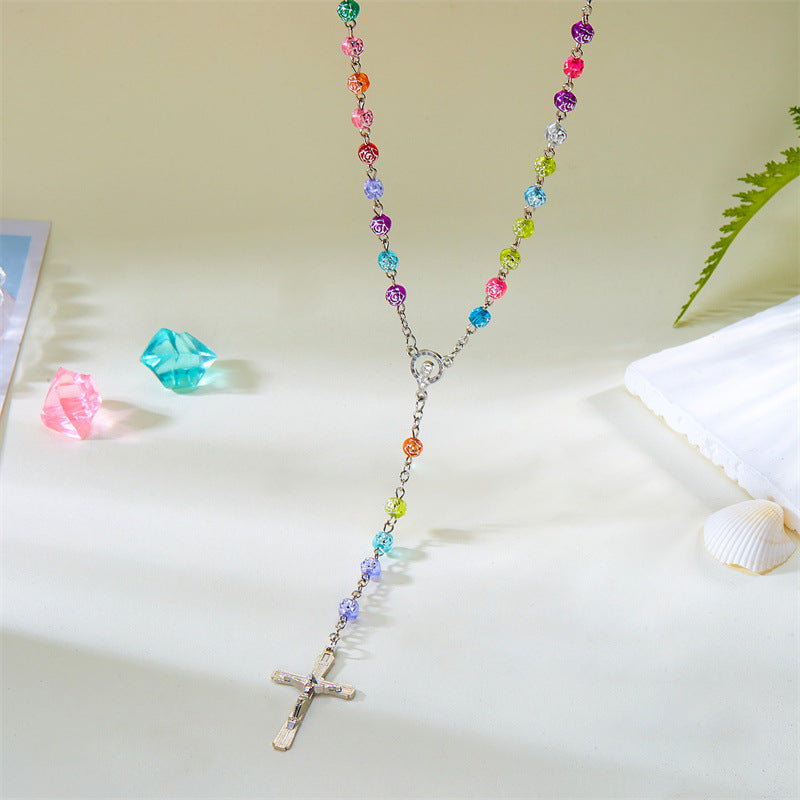 Vintage cross necklace bohemian style