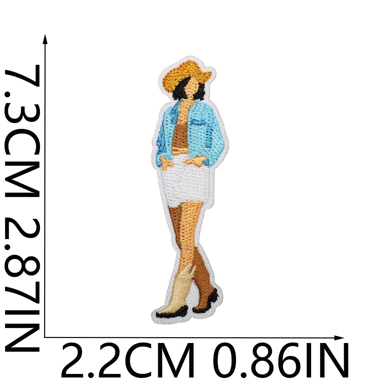 Wholesale Western Cowboy Shell Embroidered Patch Polyester Heat Transfer Applique For Clothing Casual Decorative Accent And Resale