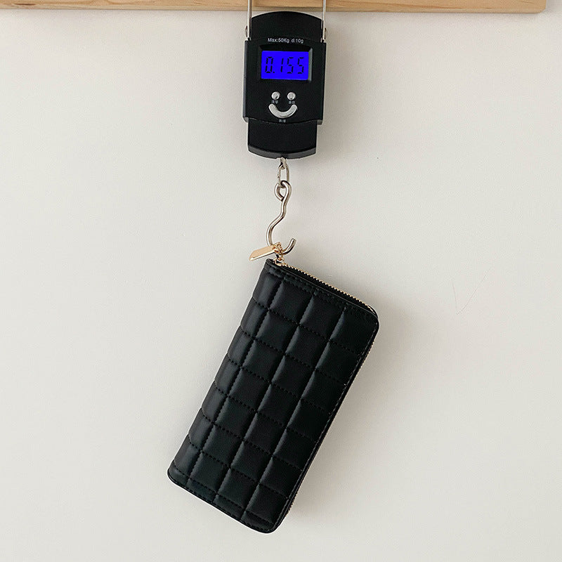 Wholesale PU Embossed Checkered Long Wallet