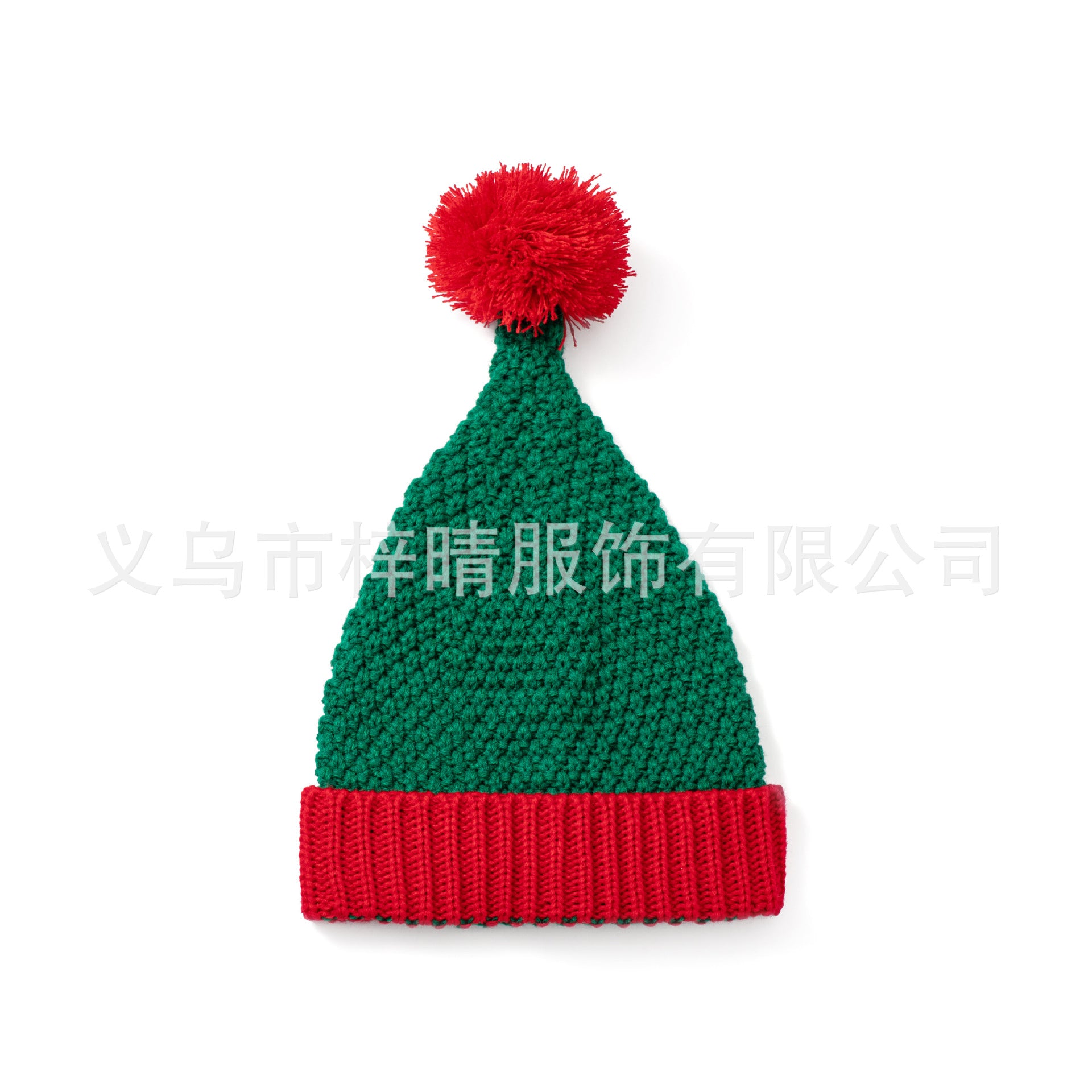 Wholesale Parent-child Christmas Red and Green Striped Beanie