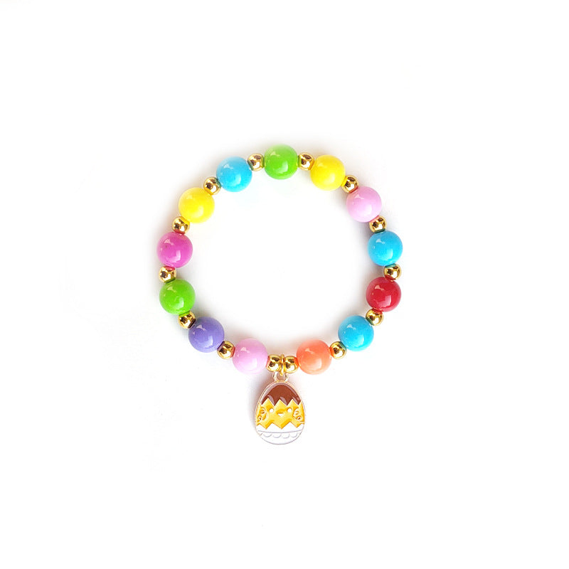 Wholesale Easter Egg Acrylic Beaded Accessories  Bracelet