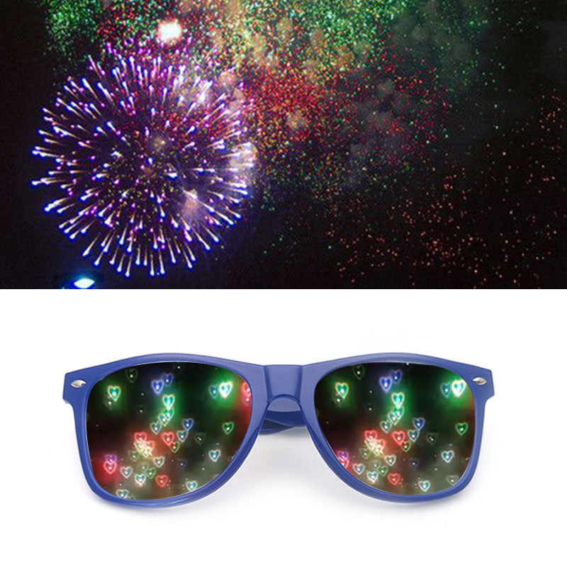 Wholesale Valentine's Day Gift Love Light Diffraction Special Effects Glasses Creative Fireworks Sunglasses