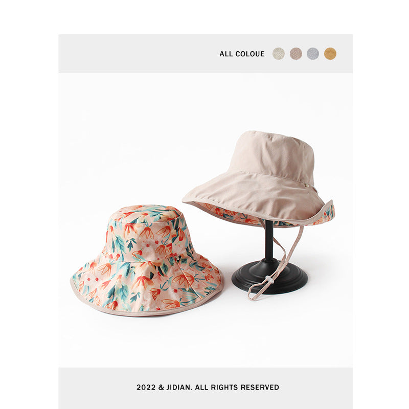 Wholesale Cotton Flower Reversible Bucket Hat