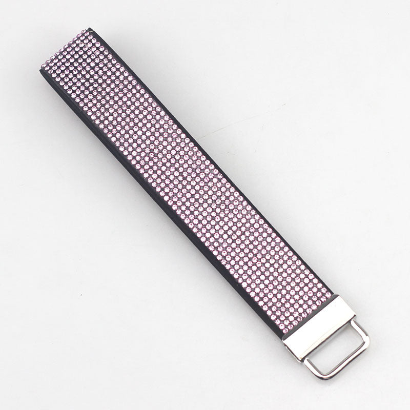 Llavero de cuero de pulsera de diamantes al por mayor