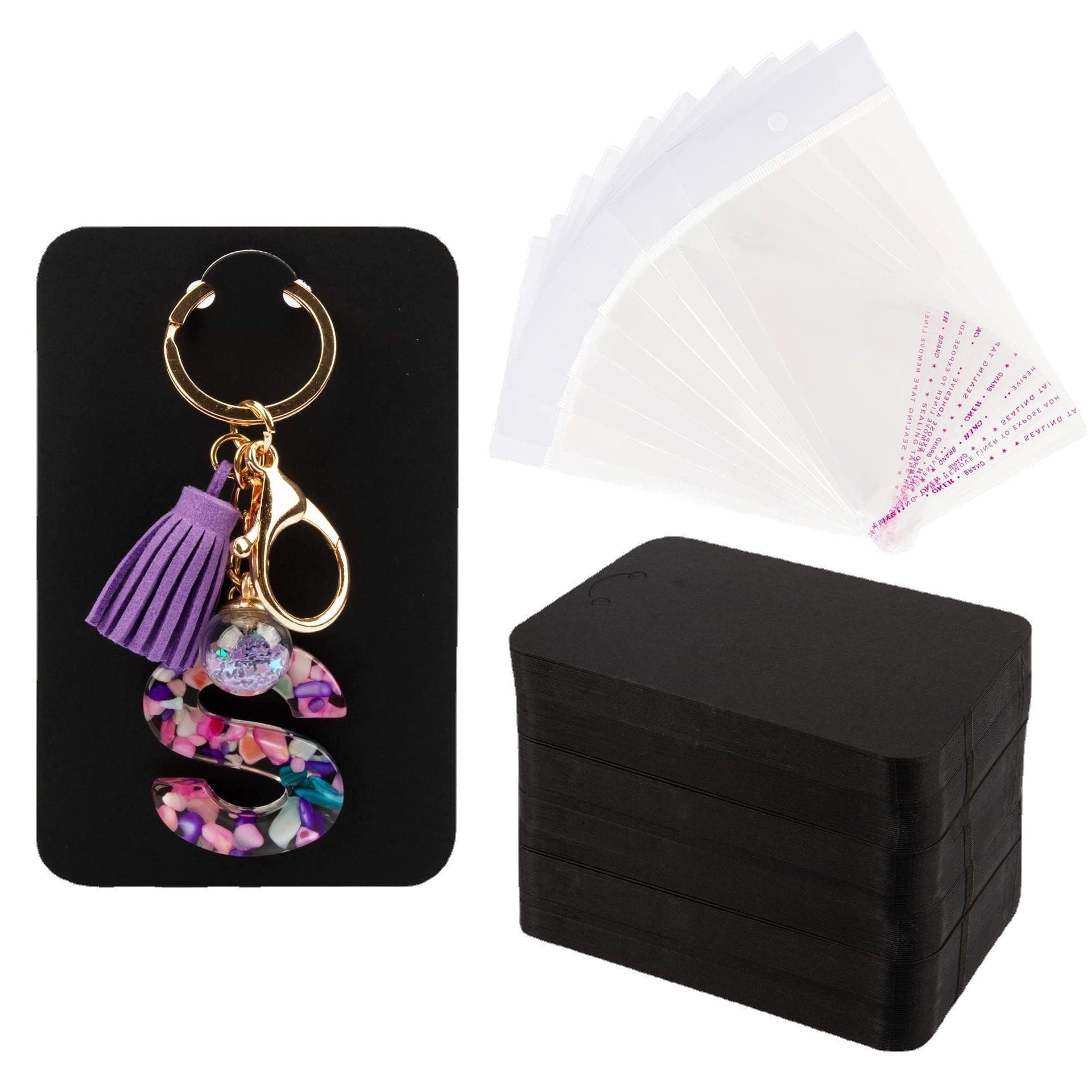 Wholesale Colored letter kraft paper card keychain