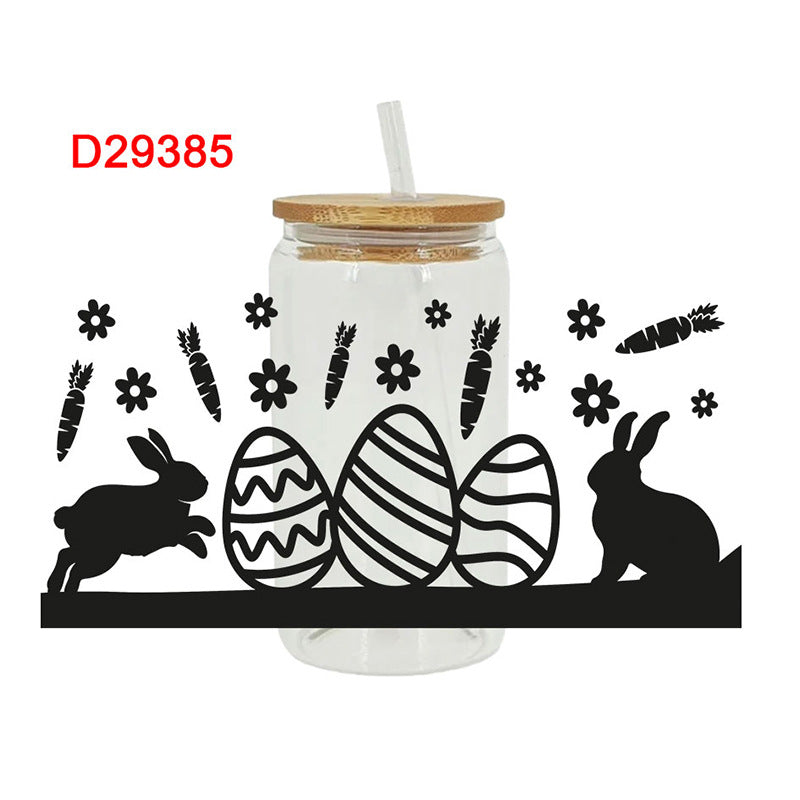 Wholesale Cute cartoon multicolor 16oz Cup UV DTF Wraps