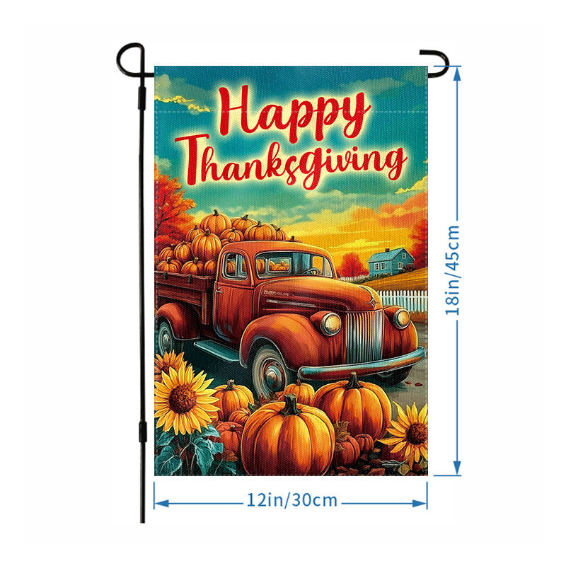 Wholesale Thanksgiving Garden Flag Hanging Flag Party Atmosphere Garden Flag