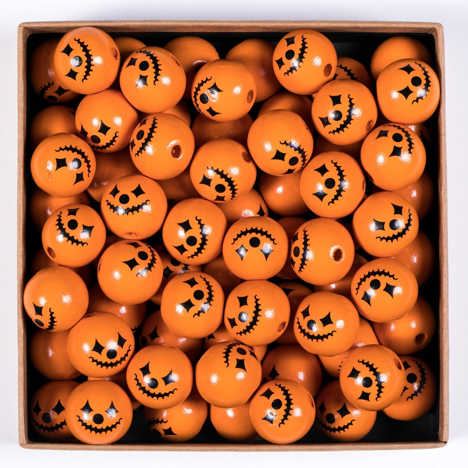 Wholesale 10pcs Halloween Colorful Pattern Wooden Beads