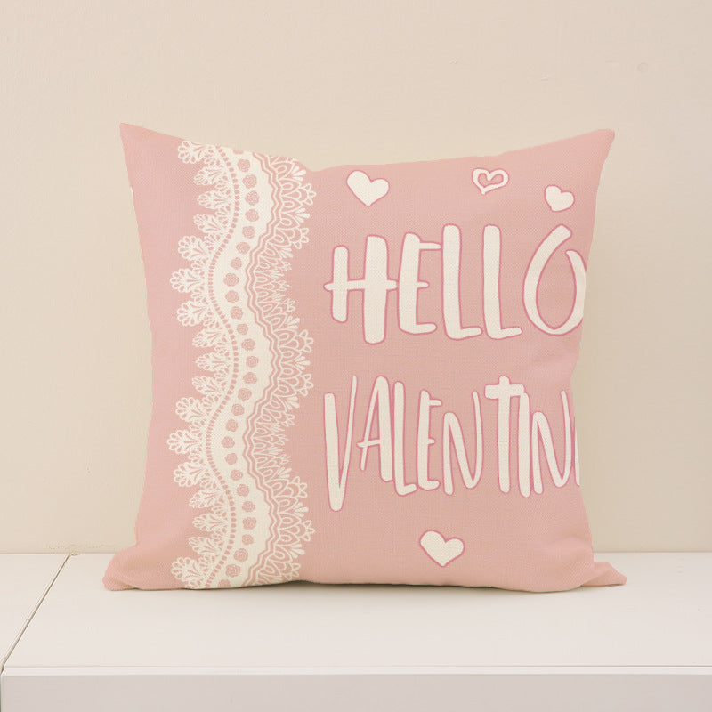 Wholesale Love Heart  Cover Pink Set  Cover Versatile Valentine' s Day  Pillow