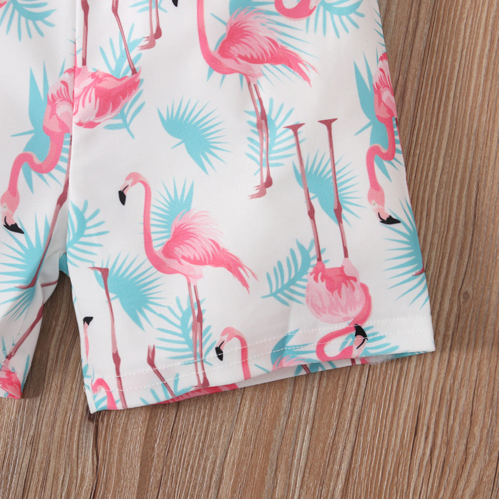 Wholesale Boys' Summer Crane Printed Boxer Briefs and Quarter Pants