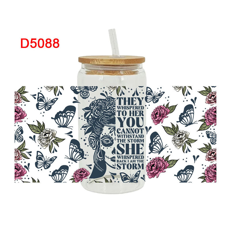 Wholesale Skeleton Ghost Halloween Series  16oz Cup UV DTF Wraps