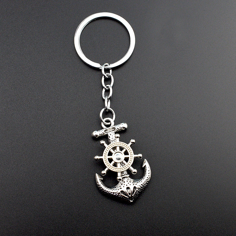 Wholesale personalized retro pirate ship keychain