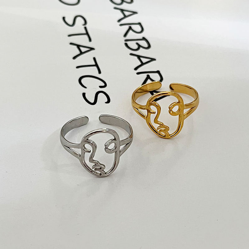 Wholesale Adjustable face mask for opening Titanium Steel Rings