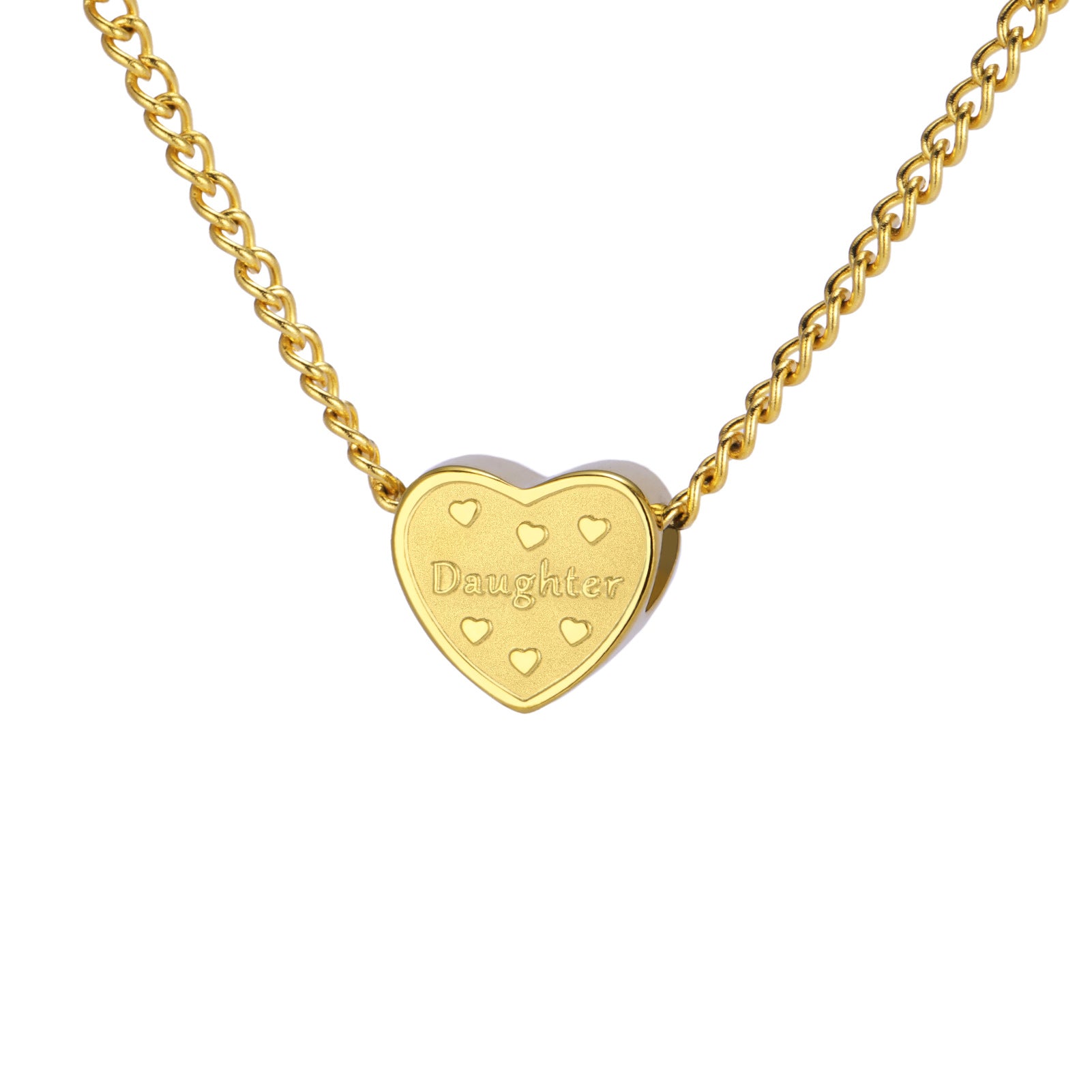 Wholesale Cross-border hot-selling stainless steel cut titanium steel love necklace