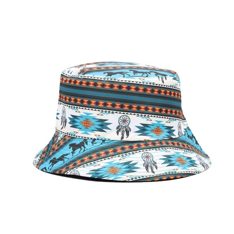 Wholesale Aztec Printed Double Sided Sun Visor Bucket Hat