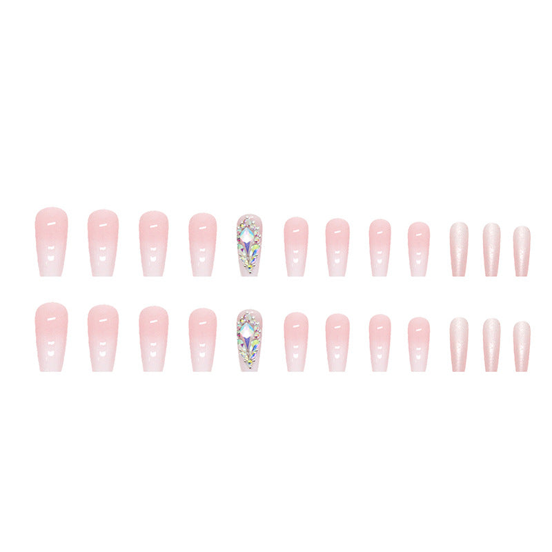Wholesale Gradient Sweet Pink Nail Stickers