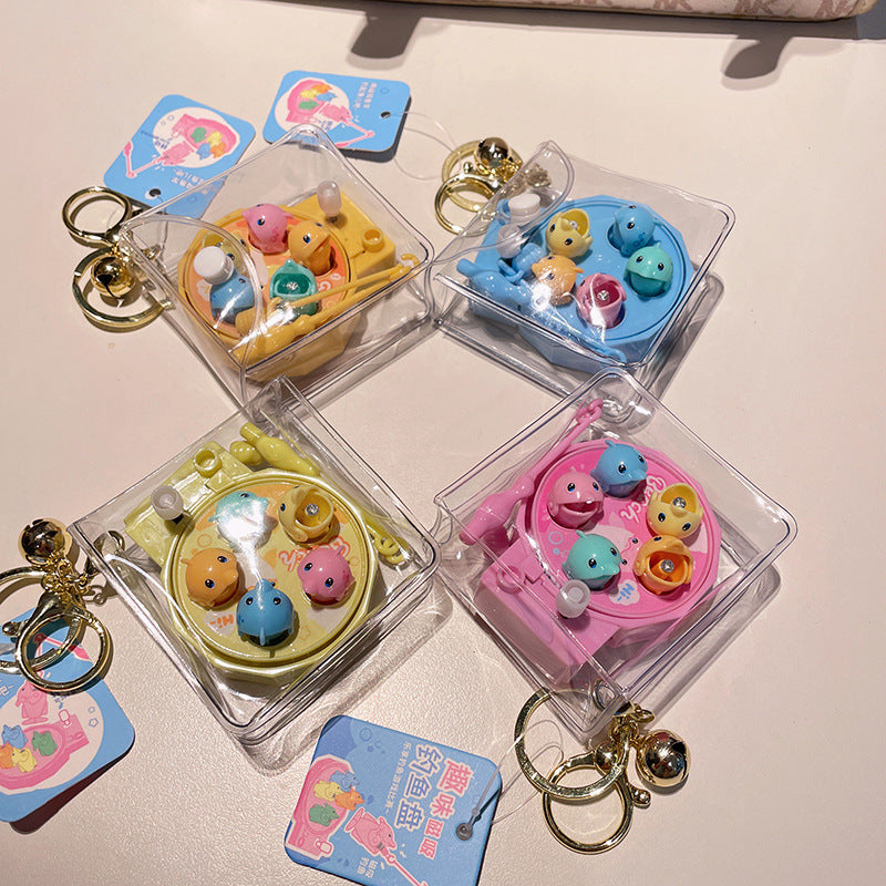 Llavero de la máquina de pesca giratoria de PVC al por mayor