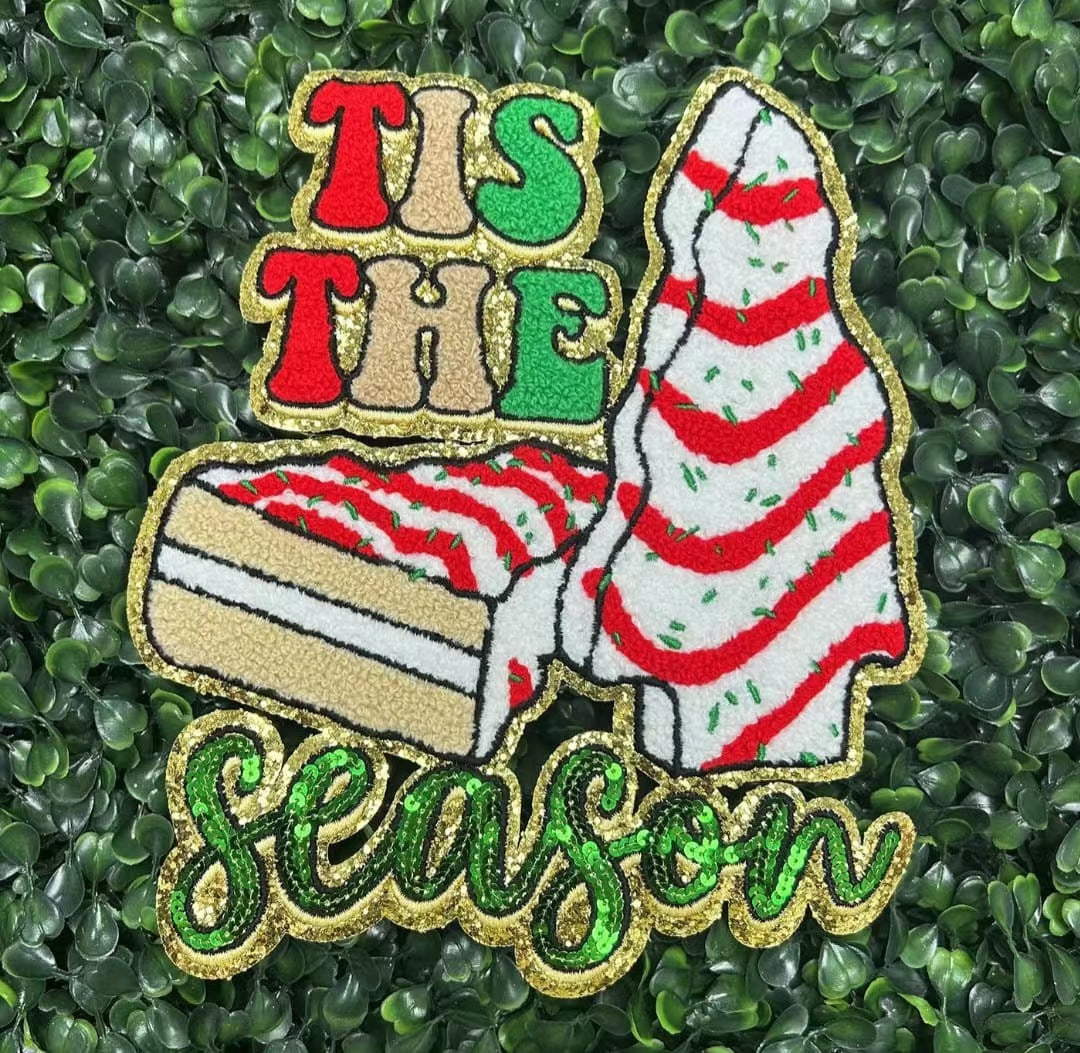 Wholesale Stylish Large Christmas  Patch With Gingerbread OH SNAP Sequin Embroidered Applique For et OLY Exclusive
