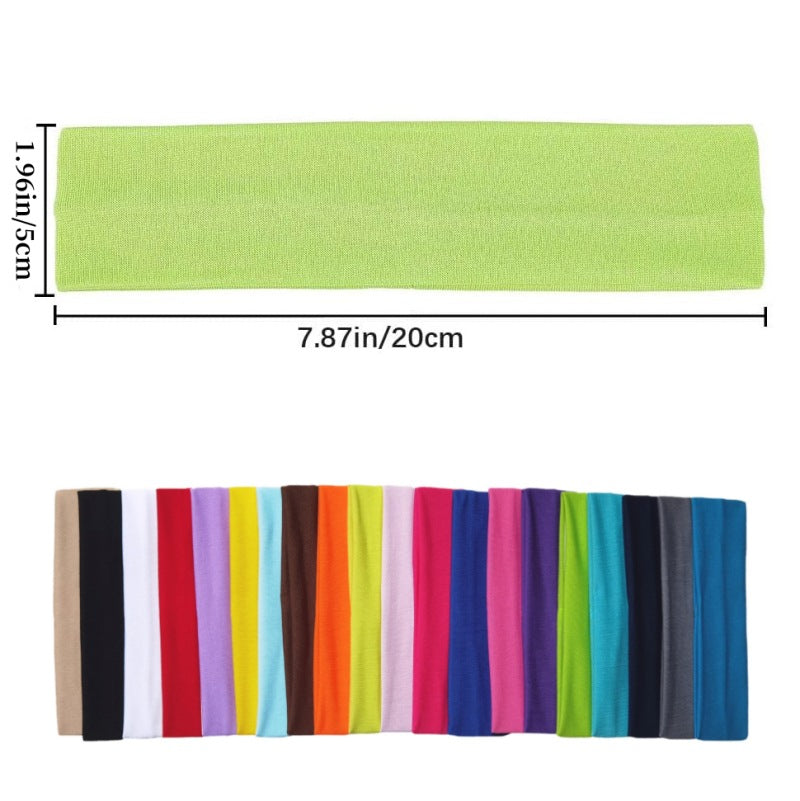 Wholesale popular solid color high elastic headband yoga sports hair band hair accessories sweat-absorbent headscarf headdress wide edge headband