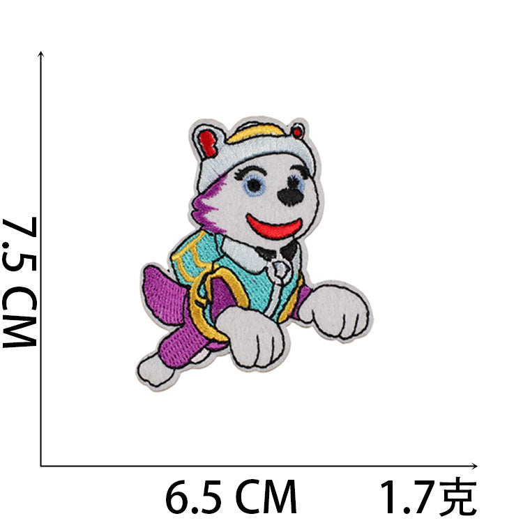 Wholesale Stylish Cartoon Dog Embroidered Patches For Clothing Bags And Laptop DIY OLY Exclusive