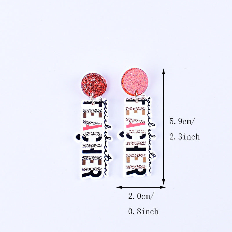 Wholesale Teacher's Day Return Season Rainbow Pencil Acrylic Earrings