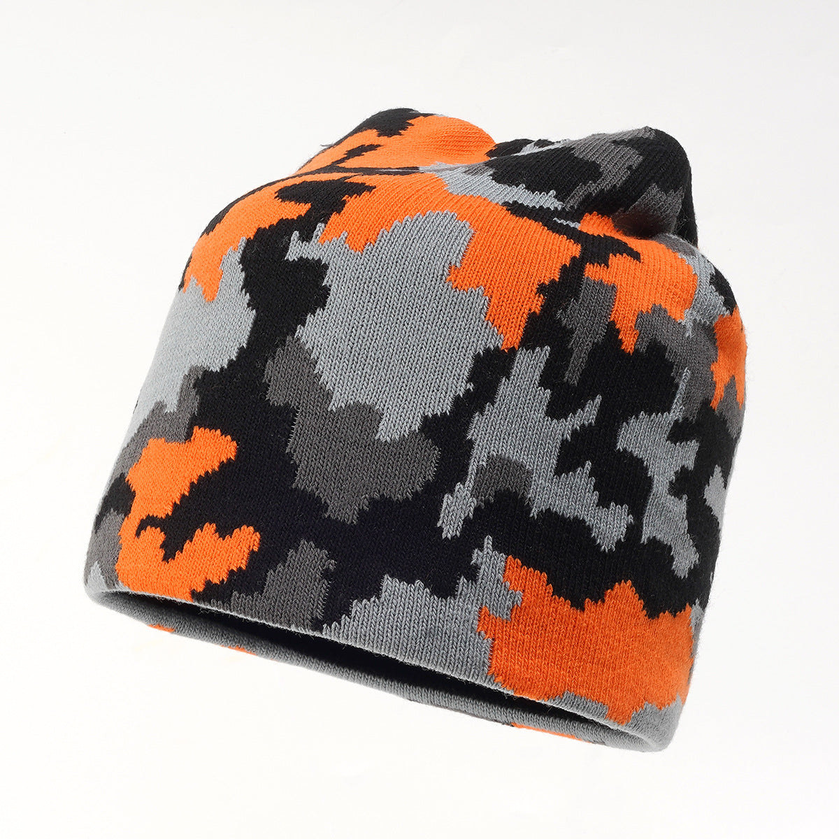 Wholesale Acrylic Camouflage Jacquard Knitted Hat