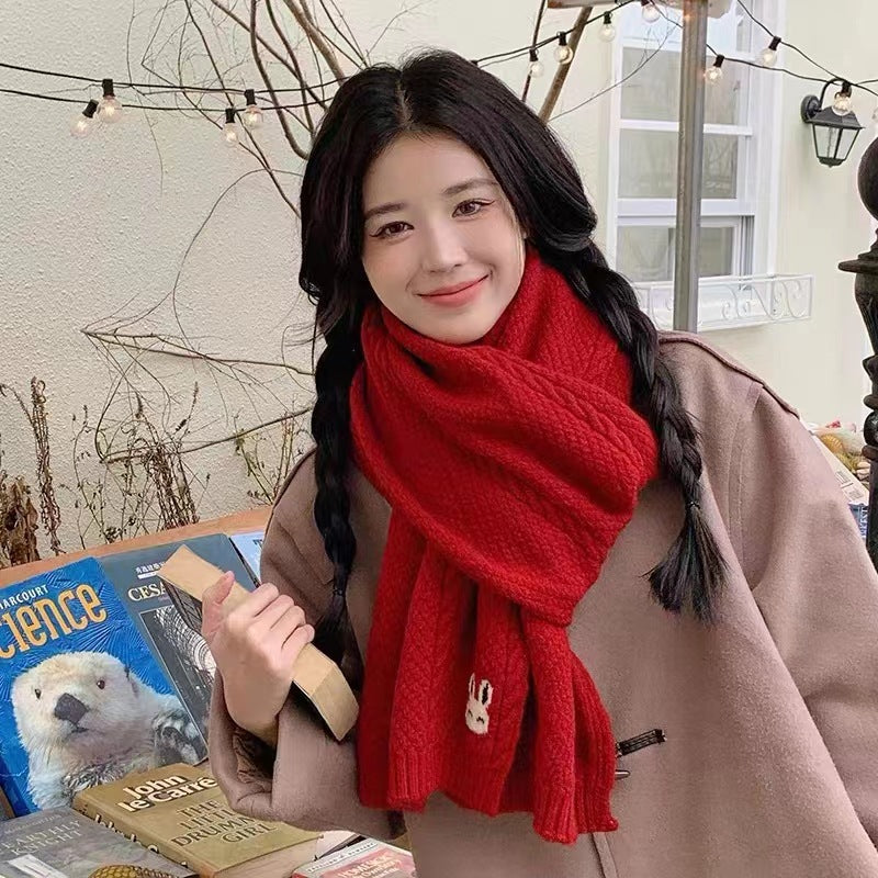 Wholesale Christmas Red Warm Scarves