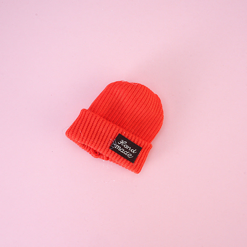 Wholesale Fashionable Plush Hat with Tag for 6-Inch Doll Casual Versatile Doll Clothes Suitable for Teenage Boys And Girls