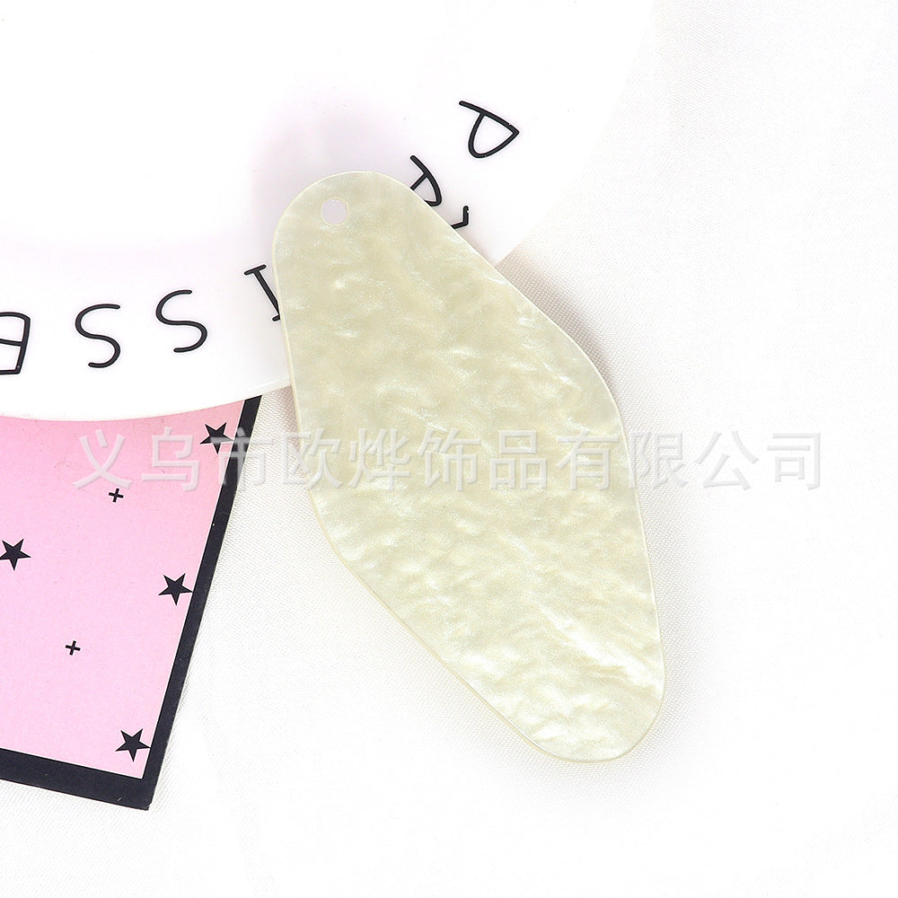 Wholesale 10pcs Blank DIY Acrylic Tag Luggage Pendant Motel Keychains