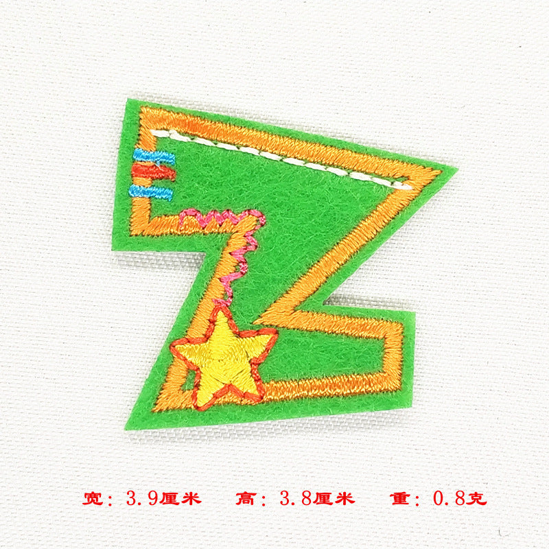 Wholesale Colorful English letter embroidery DIY Patches