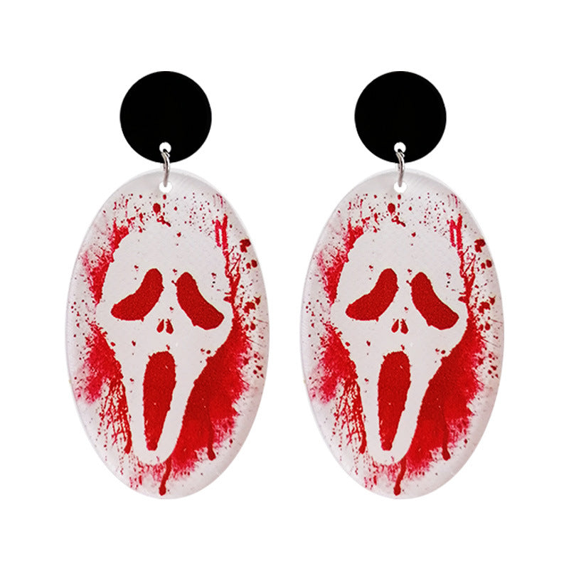 Wholesale 2 Pair/Pack Horror Blood Halloween Earrings