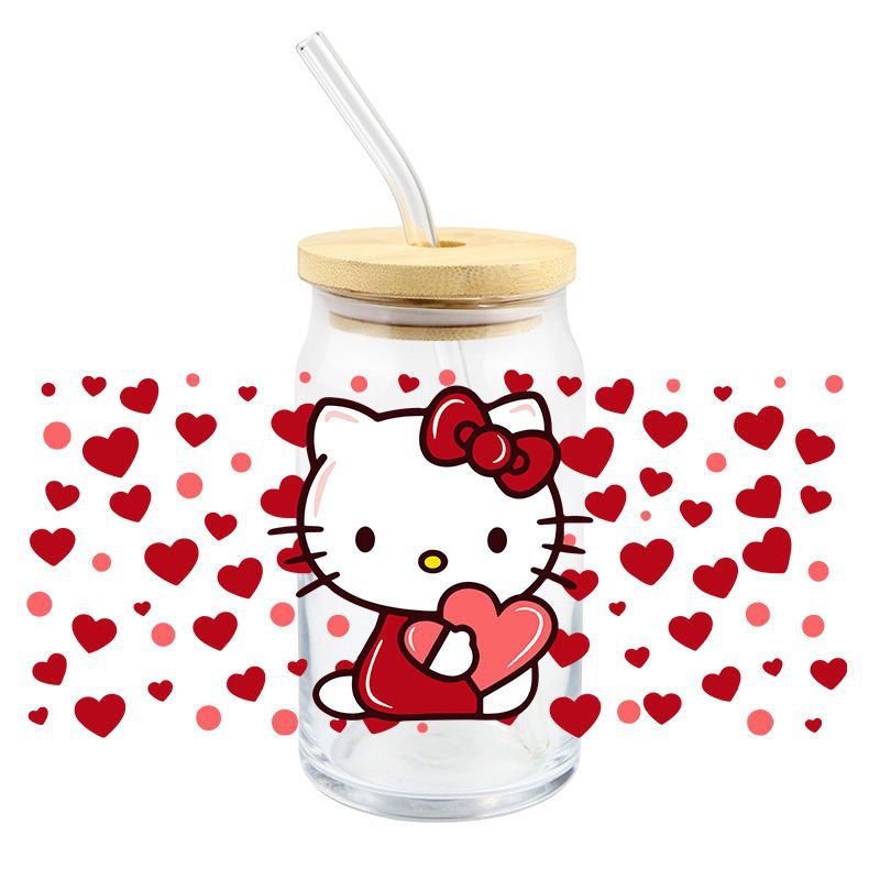 Wholesale 5pcs Cartoon Cute Cat 16oz Cup UV DTF Wraps OLY Exclusive