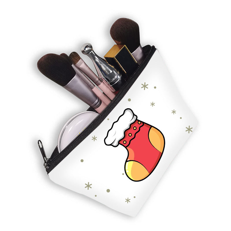 Wholesale Christmas Polyester Makeup Bags, Wash Bags, Storage Bags