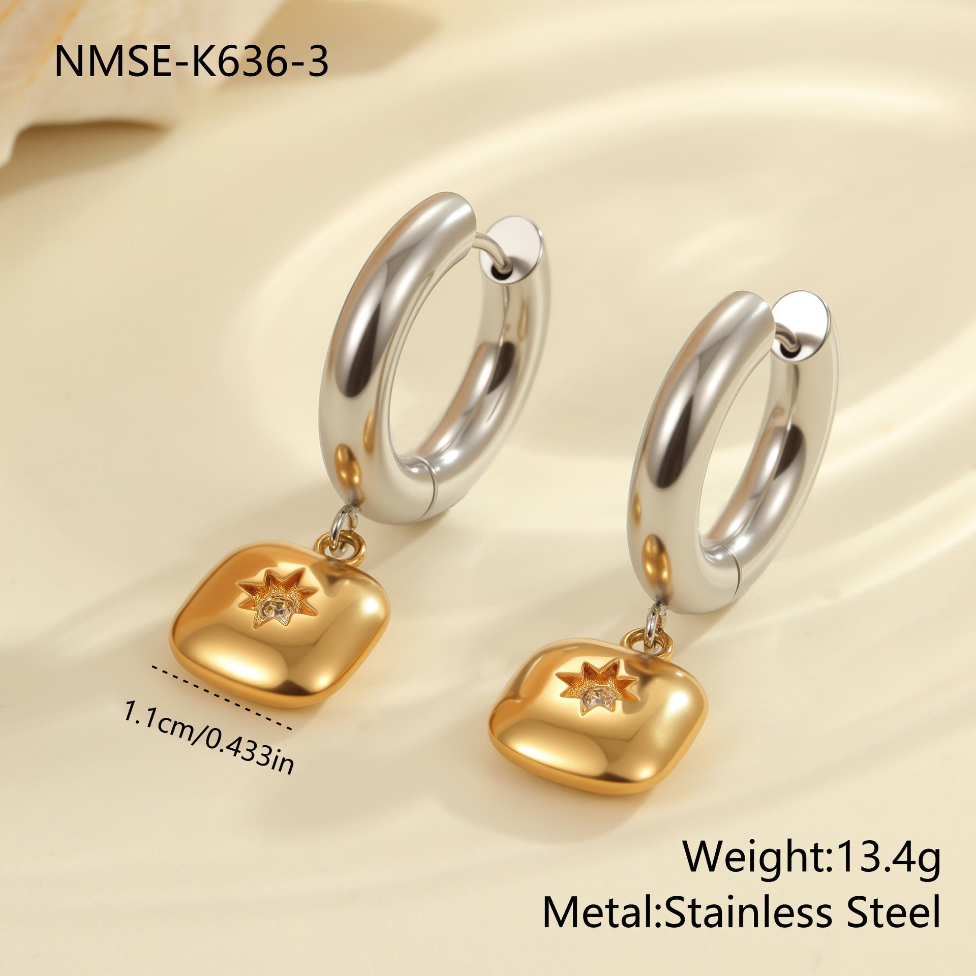 Wholesale Christmas tree heart Stainless Steel Earrings