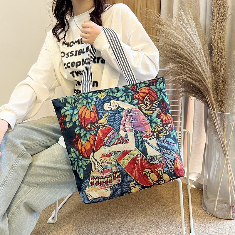 Wholesale Vintage Ethnic Style Canvas Bag