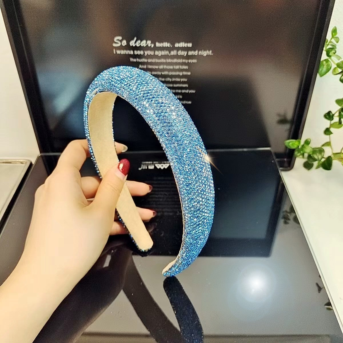 Wholesale High-grade colorful diamond high headband