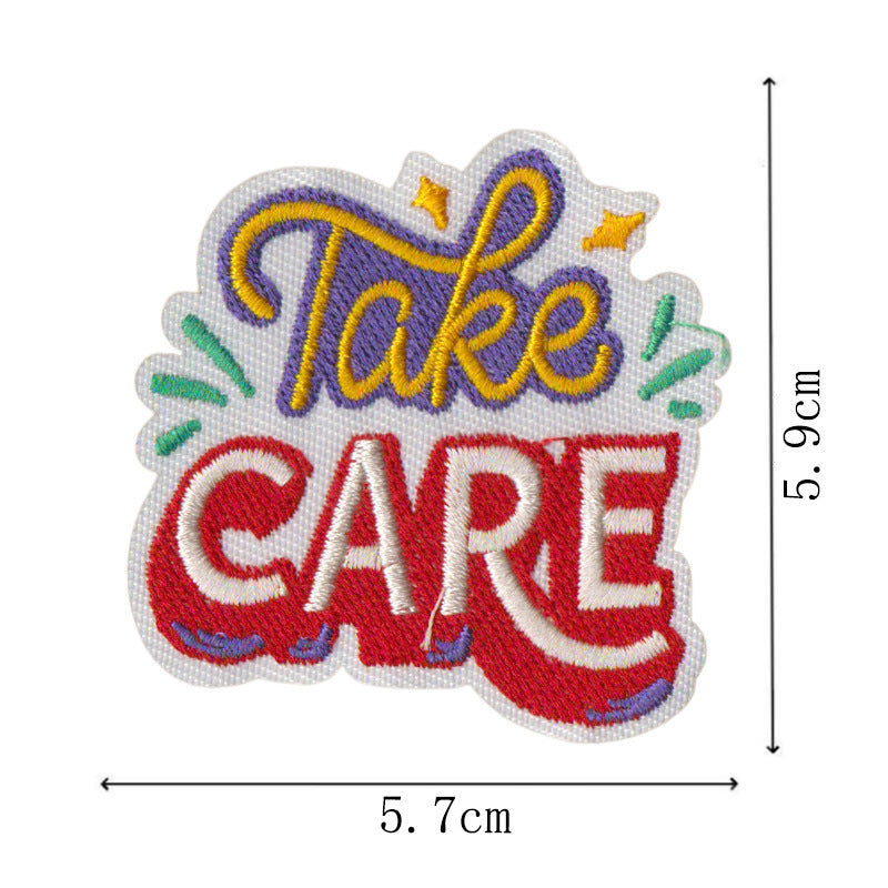 Wholesale Embroidered Inspirational Quote Patches Set 22 Pieces Star Motif Iron On Decorative Fashion Accessory For Coats Gift