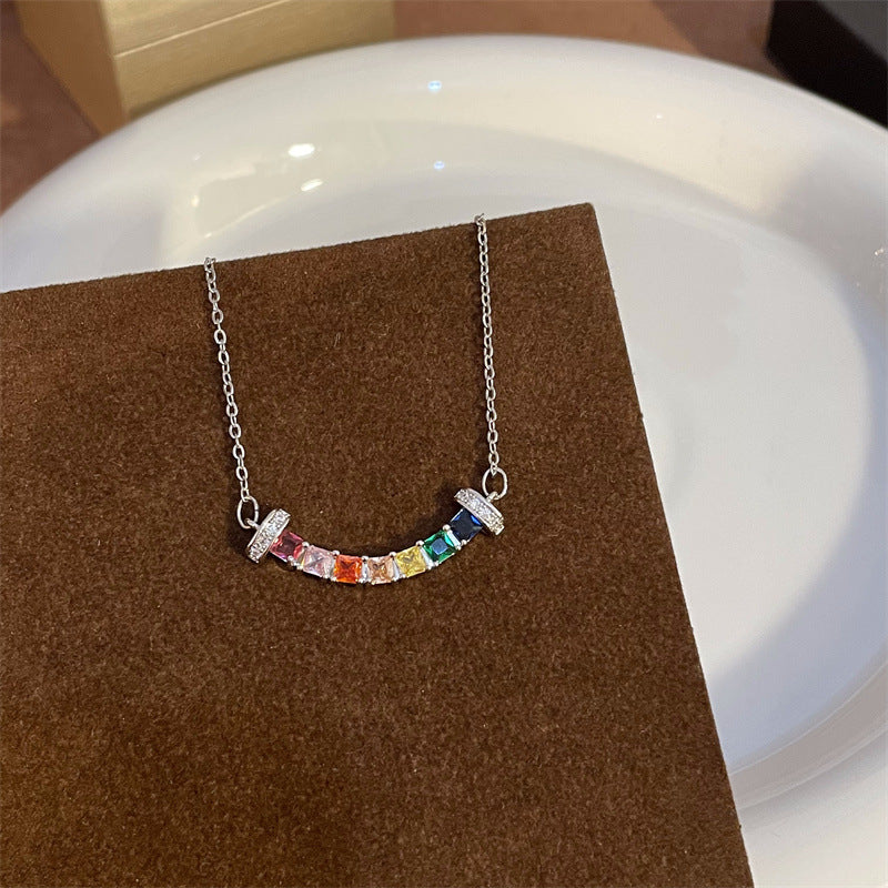 Wholesale Color Micro-Inlaid Zircon Copper Necklaces